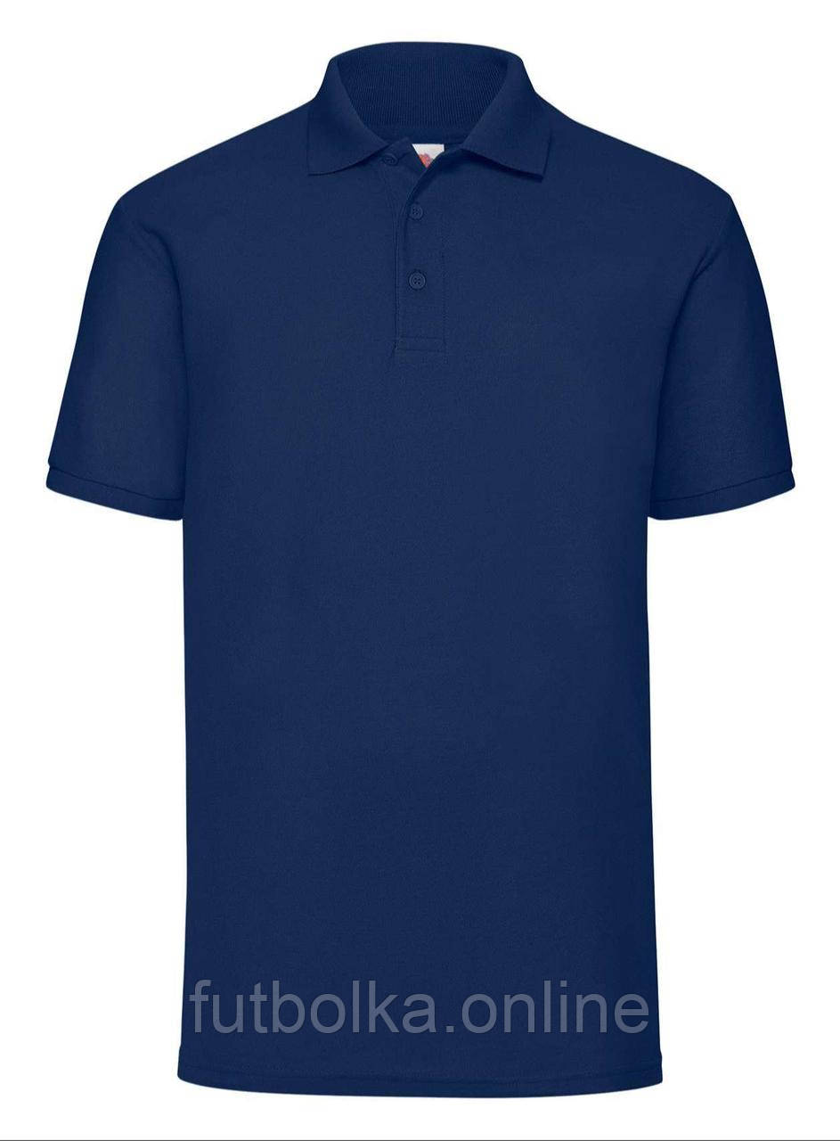 Темно-Синє поло чоловіче класичне 65/35 Polo Fruit of the loom