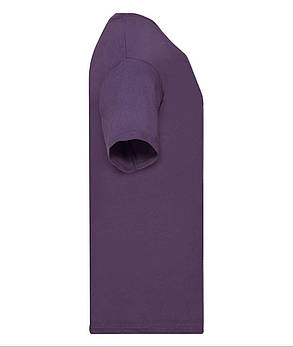 Фіолетова чоловіча футболка літня з V-подібним вирізом Original V-neck Fruit of the loom, фото 3