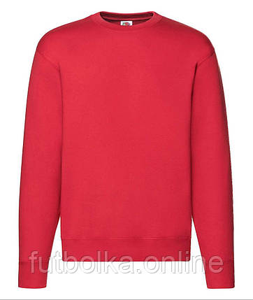 Червоний чоловічий светр вільний Premium set-in sweat Fruit of the loom, фото 1