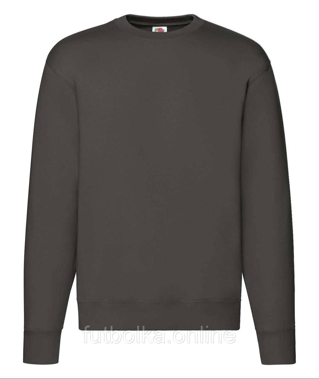 Мокрий Асфальт чоловічий светр вільний Premium set-in sweat Fruit of the loom