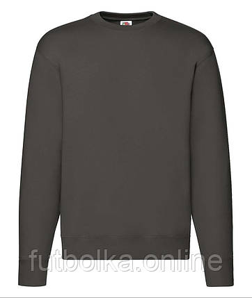 Мокрий Асфальт чоловічий светр вільний Premium set-in sweat Fruit of the loom, фото 1