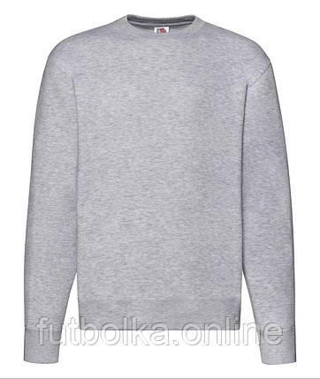 Сіро-Ліловий чоловічий светр вільний Premium set-in sweat Fruit of the loom, фото 1