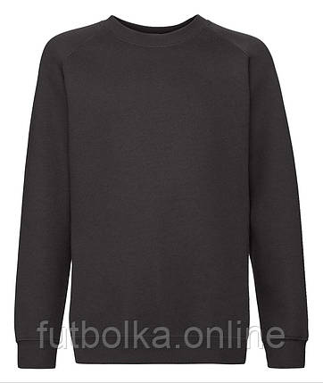 Чорний спортивний костюм дитячий преміальний Premium raglan tracksuit Fruit of the loom, фото 1