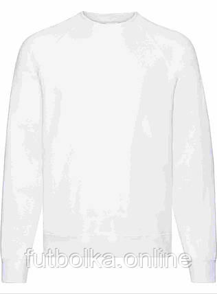 Білий реглан чоловічий зимовий Classic raglan sweat Fruit of the loom, фото 1