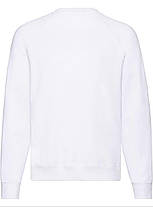 Білий реглан чоловічий зимовий Classic raglan sweat Fruit of the loom, фото 4
