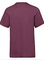 Бордова футболка дитяча для хлопчика м'яка Valueweight kids Fruit of the loom, фото 3