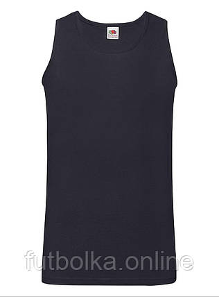 Глибоко Темно-Синя Чоловіча майка спортивна Athletic vest Fruit of the loom, фото 1