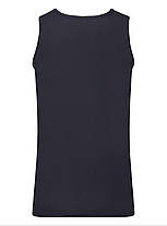 Глибоко Темно-Синя Чоловіча майка спортивна Athletic vest Fruit of the loom, фото 4