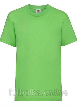Лаймова футболка дитяча для хлопчика м'яка Valueweight kids Fruit of the loom, фото 1