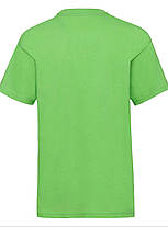 Лаймова футболка дитяча для хлопчика м'яка Valueweight kids Fruit of the loom, фото 3