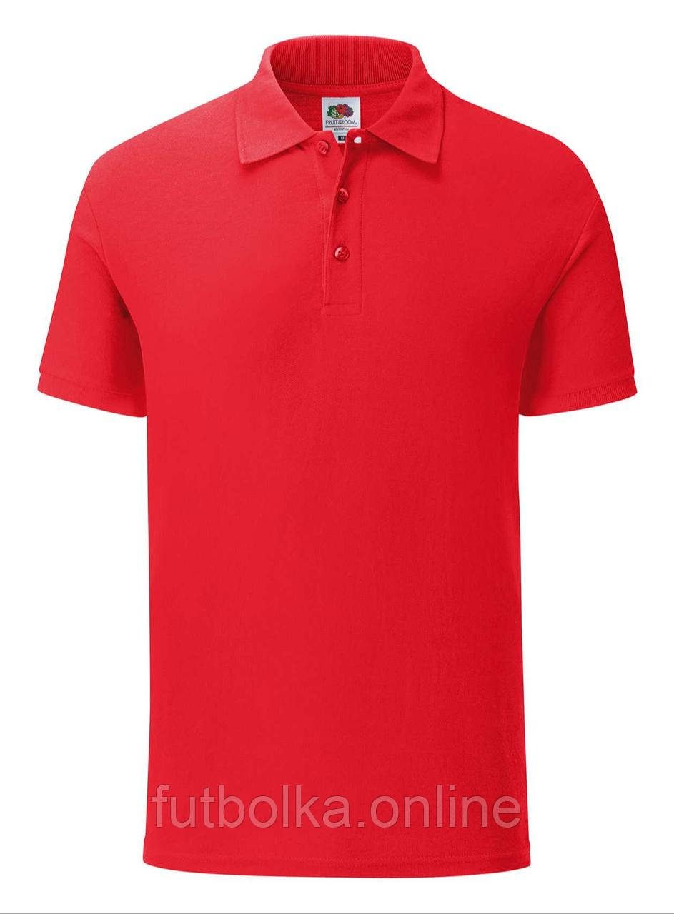 Червона футболка поло чоловіча приталена 65/35 Tailored Fit Polo Fruit of the loom