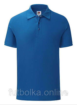 Яскраво-Синя футболка поло чоловіча приталена 65/35 Tailored Fit Polo Fruit of the loom, фото 1