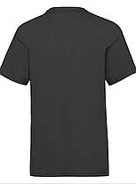 Чорна футболка дитяча для хлопчика м'яка Valueweight kids Fruit of the loom, фото 3