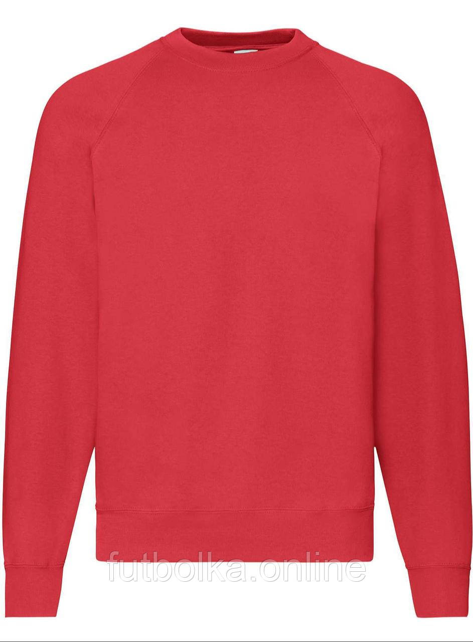 Червоний реглан чоловічий зимовий Classic raglan sweat Fruit of the loom