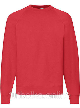 Червоний реглан чоловічий зимовий Classic raglan sweat Fruit of the loom, фото 1