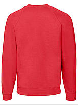 Червоний реглан чоловічий зимовий Classic raglan sweat Fruit of the loom, фото 4