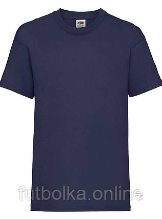 Глибоко Темно-Синя футболка дитяча для хлопчика м'яка Valueweight kids Fruit of the loom, фото 1