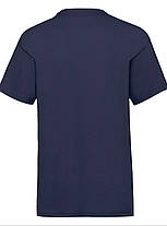 Глибоко Темно-Синя футболка дитяча для хлопчика м'яка Valueweight kids Fruit of the loom, фото 3