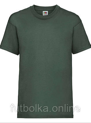 Темно-Зелена футболка дитяча для хлопчика м'яка Valueweight kids Fruit of the loom, фото 1