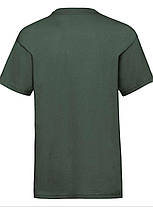 Темно-Зелена футболка дитяча для хлопчика м'яка Valueweight kids Fruit of the loom, фото 3