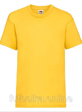 Сонячно Жовта футболка дитяча для хлопчика м'яка Valueweight kids Fruit of the loom, фото 1