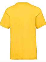Сонячно Жовта футболка дитяча для хлопчика м'яка Valueweight kids Fruit of the loom, фото 3
