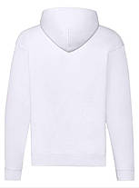 Біла чоловіча кофта на замку Cl. hooded sweat jacket Fruit of the loom, фото 4