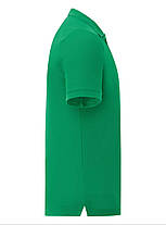 Яскраво-Зелена футболка поло чоловіча легка Iconic Polo Fruit of the loom, фото 3