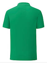 Яскраво-Зелена футболка поло чоловіча легка Iconic Polo Fruit of the loom, фото 4