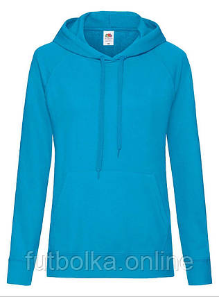 Ультрамаринова жіноча толстовка з капюшоном Lightweight hooded sweat lady-fit Fruit of the loom, фото 1