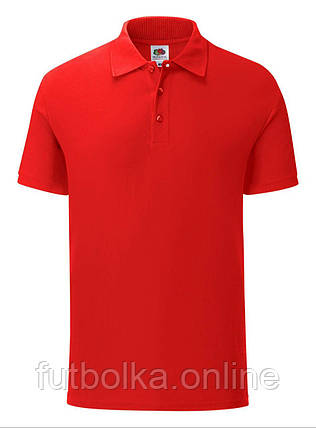 Червона футболка поло чоловіча легка Iconic Polo Fruit of the loom, фото 1