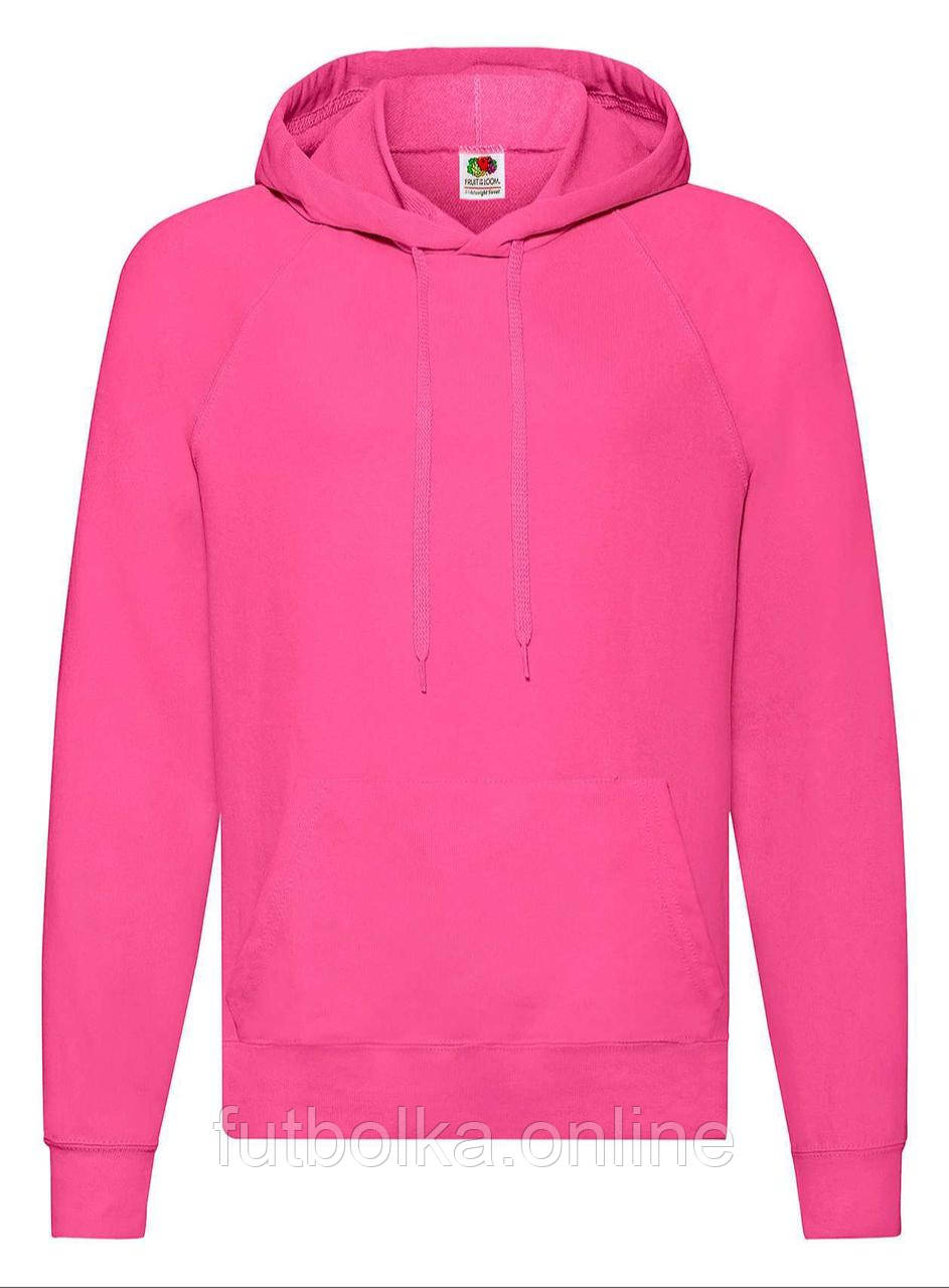 Малиновий худі чоловічий вільний Lightweight hooded sweat Fruit of the loom