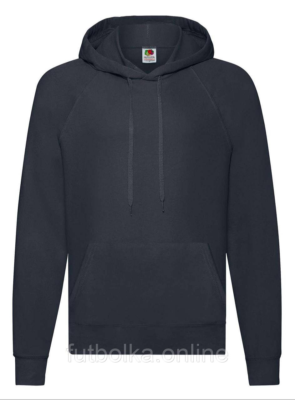 Глибокий Темно-Синій худі чоловічий вільний Lightweight hooded sweat Fruit of the loom