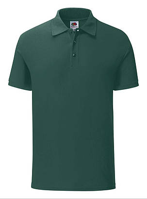 Глибоко Темно-Зелена футболка поло чоловіча легка Iconic Polo Fruit of the loom, фото 1