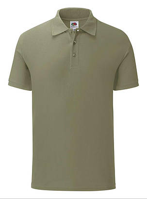Оливкова футболка поло чоловіча легка Iconic Polo Fruit of the loom, фото 1