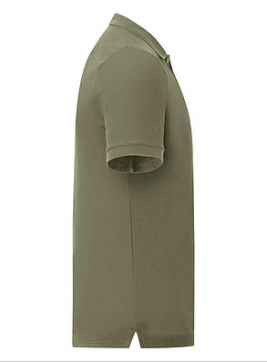 Оливкова футболка поло чоловіча легка Iconic Polo Fruit of the loom, фото 3