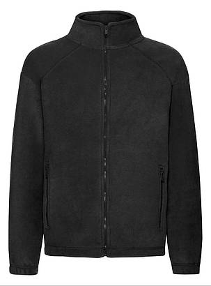 Чорна кофта дитяча на замку Full zip fleece kids Fruit of the loom, фото 1