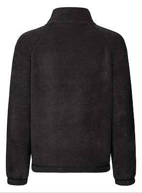 Чорна кофта дитяча на замку Full zip fleece kids Fruit of the loom, фото 4