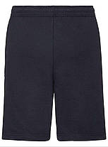 Глибоко Темно-Сині шорти чоловічі спортивні Lightweight shorts Fruit of the loom, фото 4