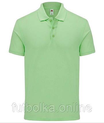 Нео М'ятна футболка поло чоловіча легка Iconic Polo Fruit of the loom, фото 1