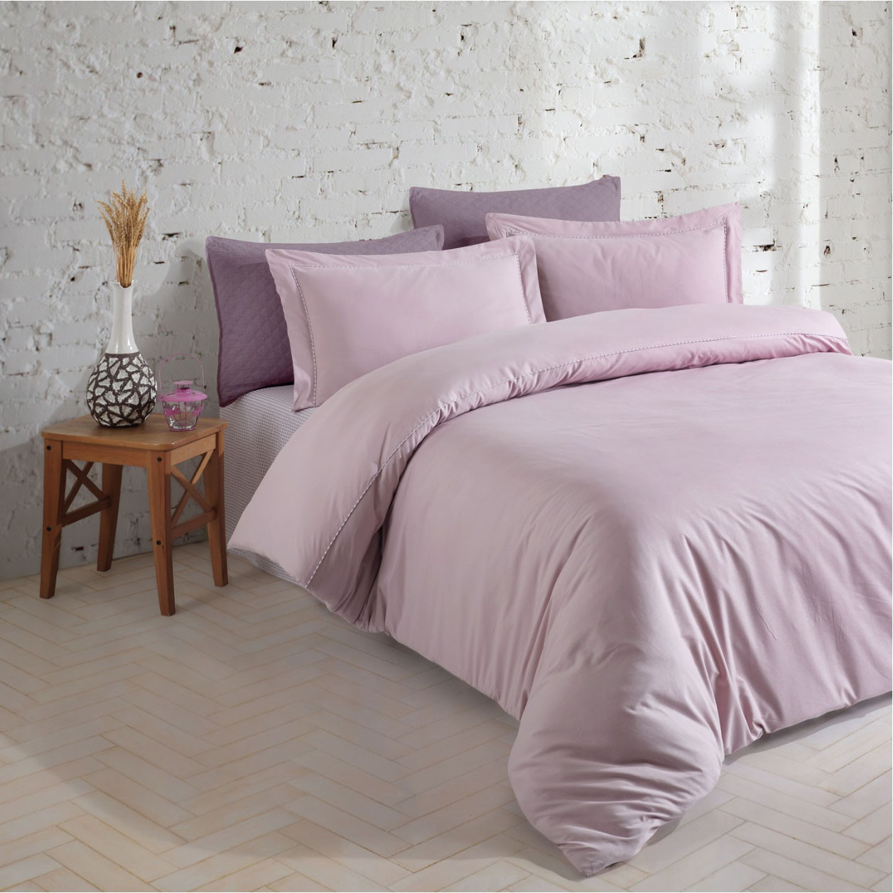 Постільна білизна Turkiz Ranforse Prima 200 х 220 см Kalamaki Violet, фото 1