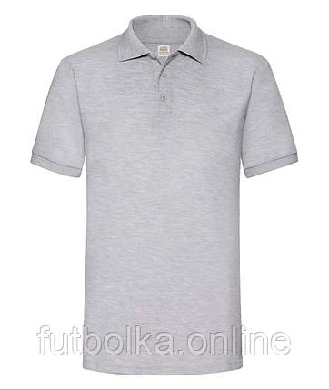 Сіро-Лілове поло чоловіче щільне 65/35 Heavy polo Fruit of the loom, фото 1