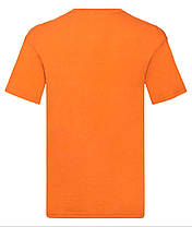 Помаранчева чоловіча футболка літня з V-подібним вирізом Original V-neck Fruit of the loom, фото 4