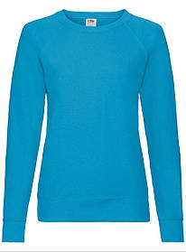 Ультрамарин жіночий світшот легкий Lightweight raglan sweat lady-fit Fruit of the loom