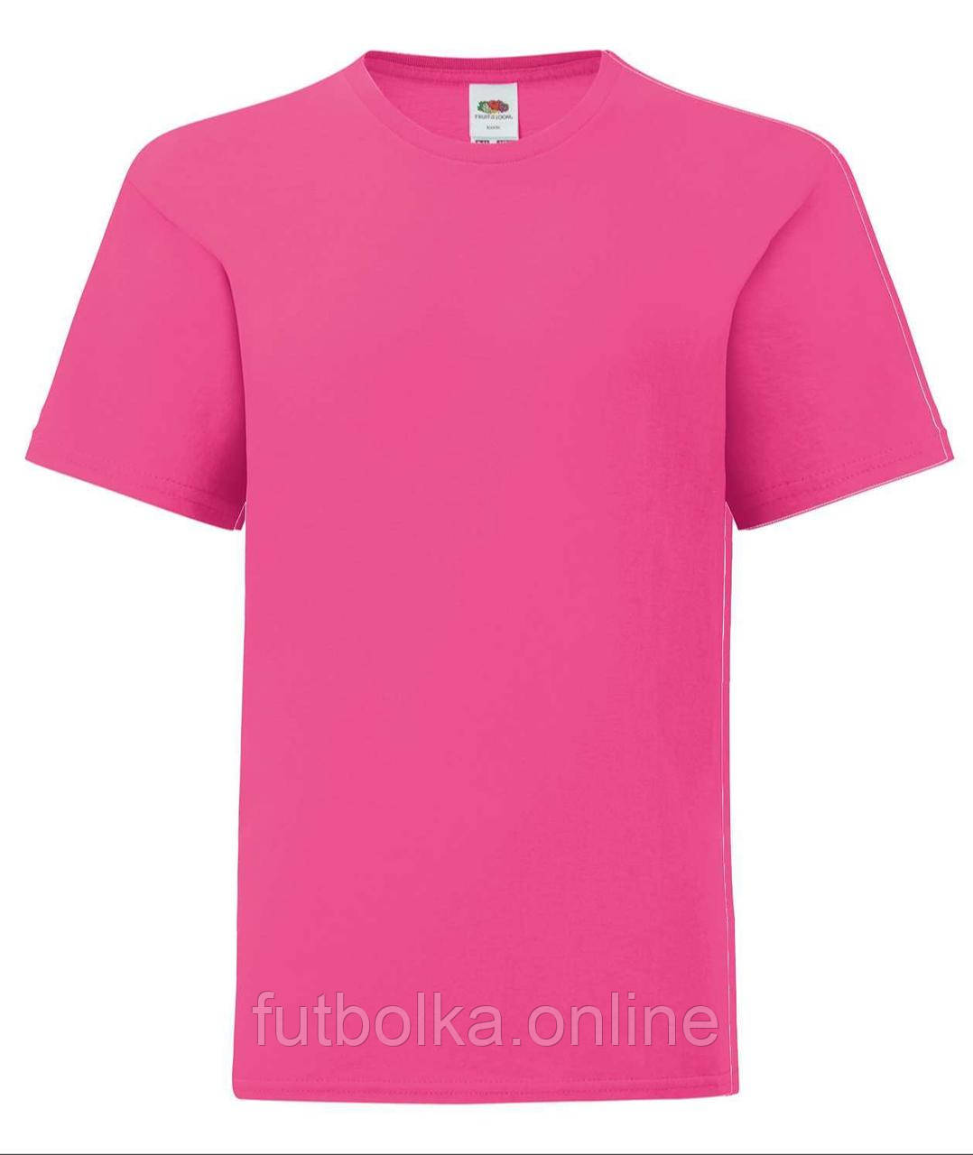 Малинова футболка дитяча для хлопчика базова Kids Iconic T Fruit of the loom