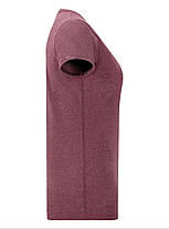 Бордова Меланжева жіноча футболка легка Ladies Iconic T Fruit of the loom, фото 2