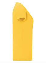 Сонячно Жовта жіноча футболка легка Ladies Iconic T Fruit of the loom, фото 2