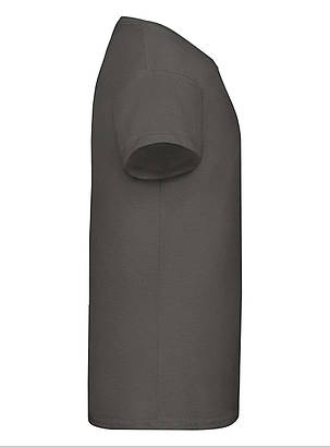 Графітова футболка дитяча для дівчинки однотонна Sofspun girls Fruit of the loom, фото 2