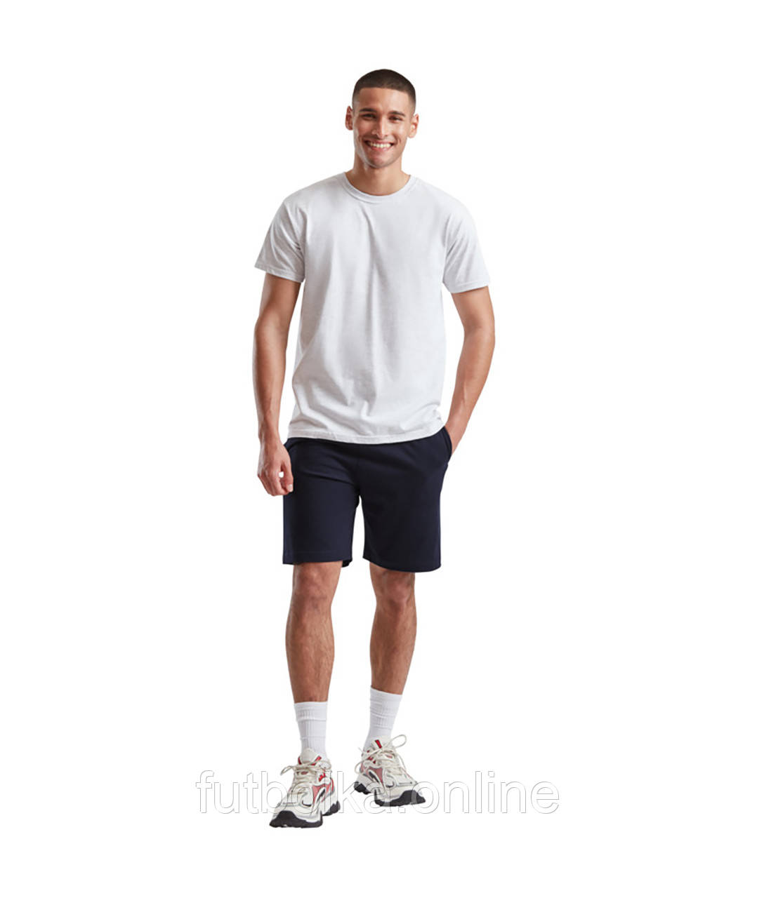 Глибоко Темно-Сині чоловічі шорти літні Iconic 195 Jersey Shorts Fruit of the loom