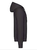 Чорний худі чоловічий вільний Lightweight hooded sweat Fruit of the loom, фото 2